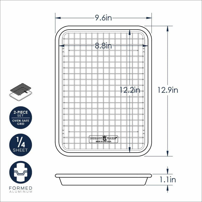 Naturals® Quarter Sheet with Oven-Safe Nonstick Grid