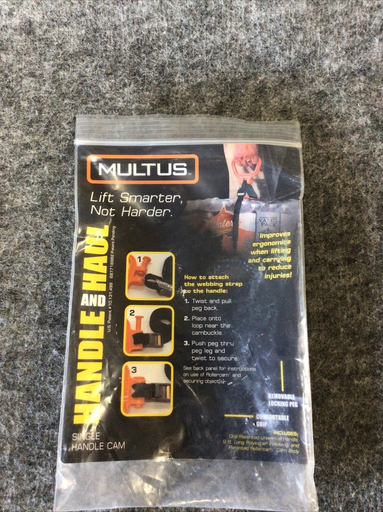 Multus Handle and Haul Adjustable Moving Strap Cam Buckle NEW