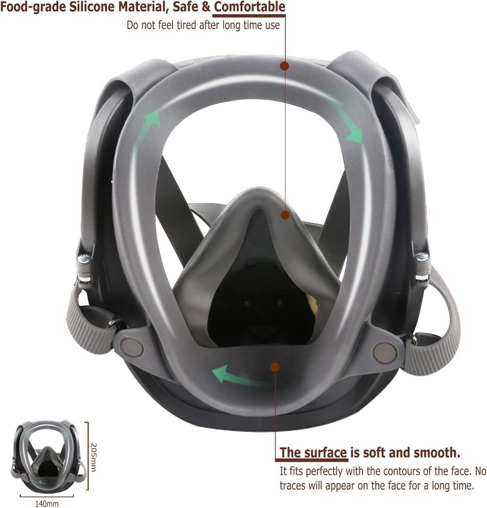 Full Face Respirator P6000 - Comfortable & Reusable for Safe DIY Projects