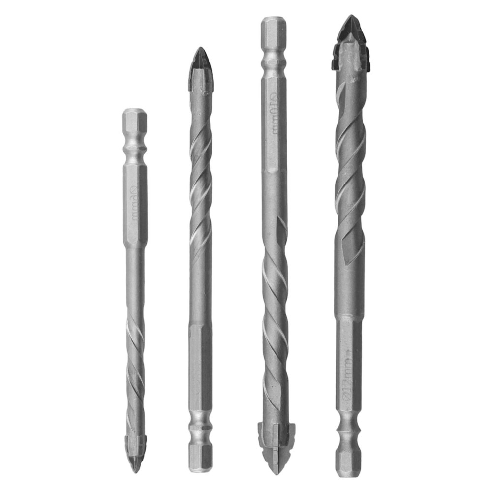 Compact Eccentric Drill Bits Set of 4 for Various Material Applications