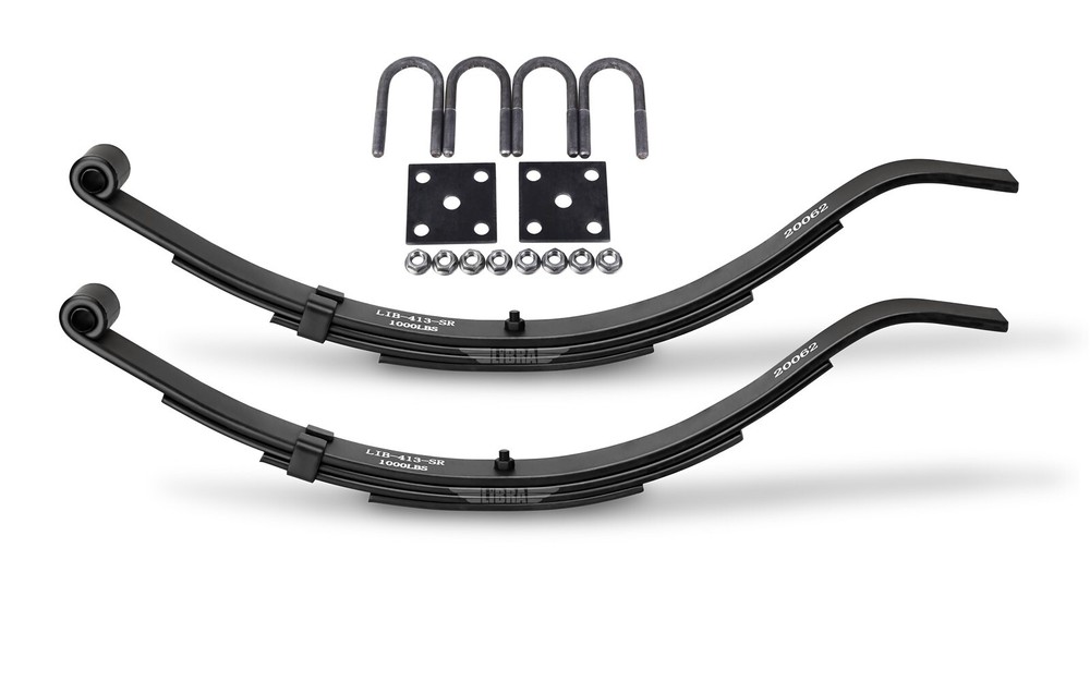 LIBRA Trailer Leaf Spring 4 Leaf Slipper 1000lb Cap for 2000lb Axle & U Bolt Kit