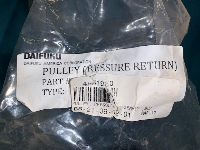 DAIFUKU PULLEY PRESSURE RETURN 6201ZE