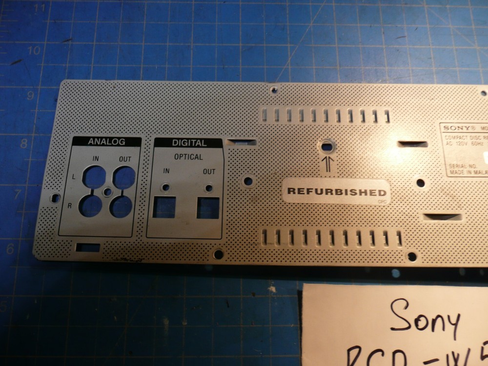 Sony RCD-W500C CD Changer Recorder Replacement Rear Panel Plate