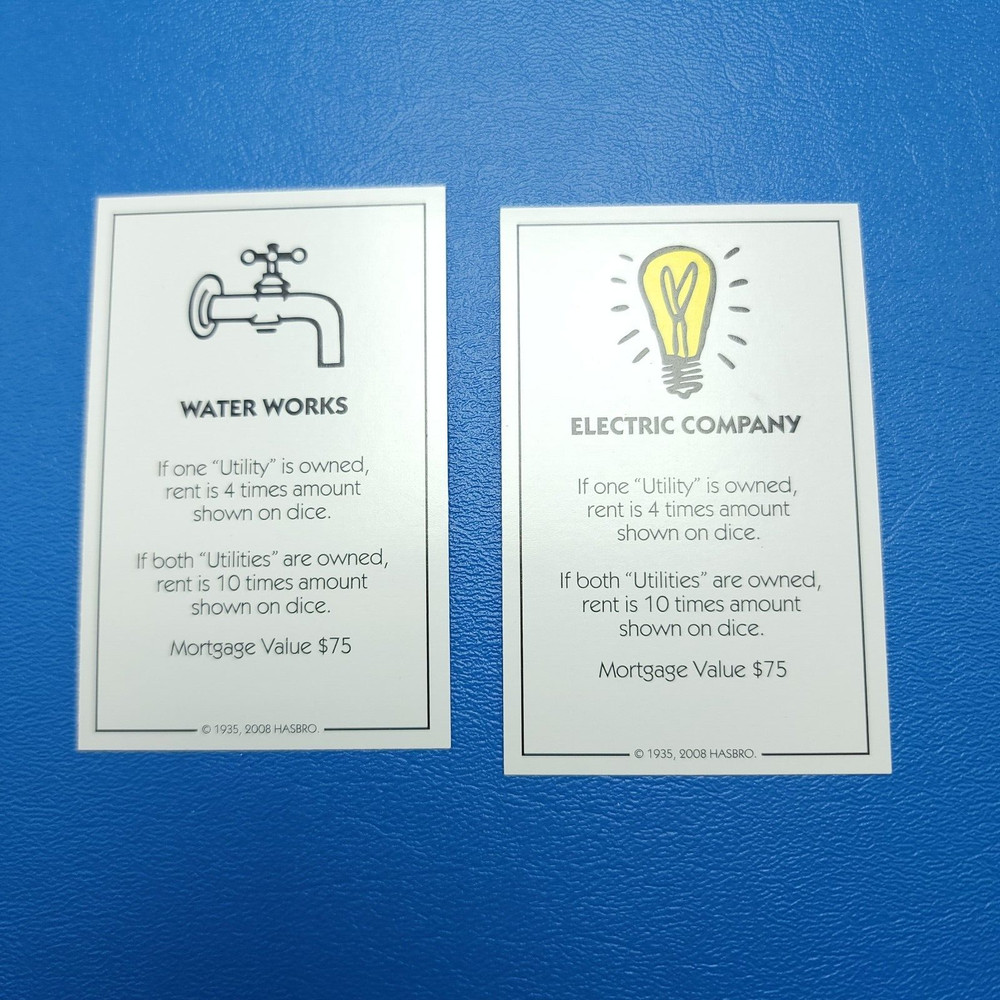 Monopoly Championship Deeds Cards Replacement Game Piece Complete Set