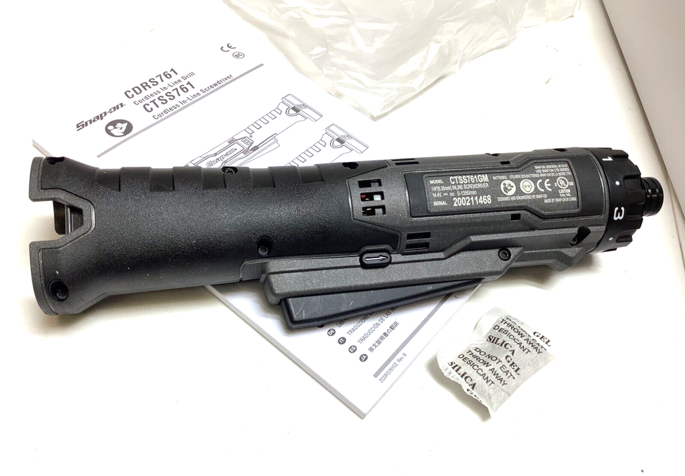 New Snap-on™ Lithium Ion CTSS761GMDB 14.4V 1/4" Hex Inline Screwdriver