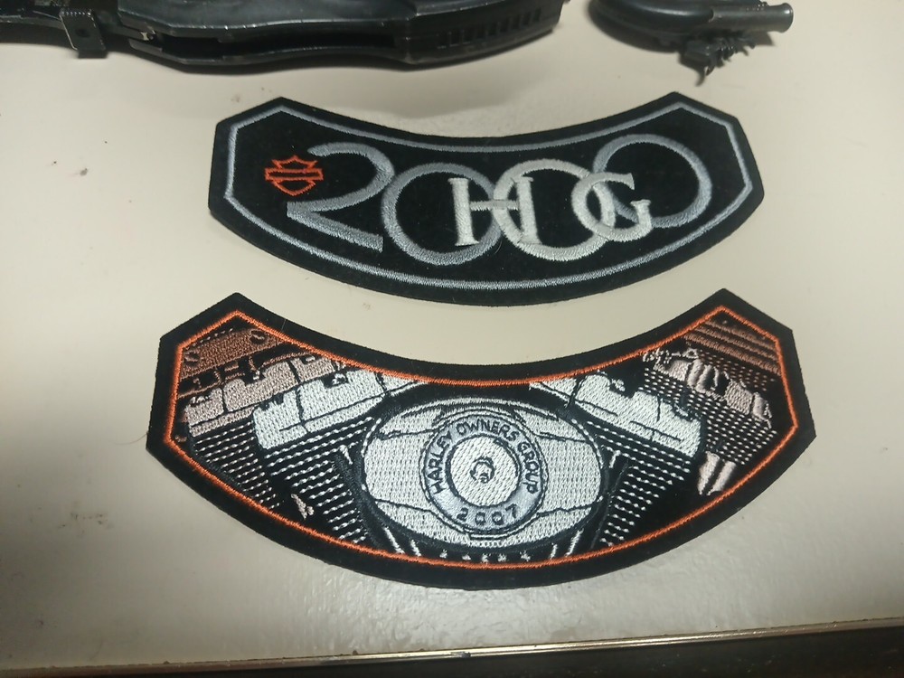 2 Harley Davidson 2000 PATCH HARLEY Owners Group HOG Rocker Patch Brand New