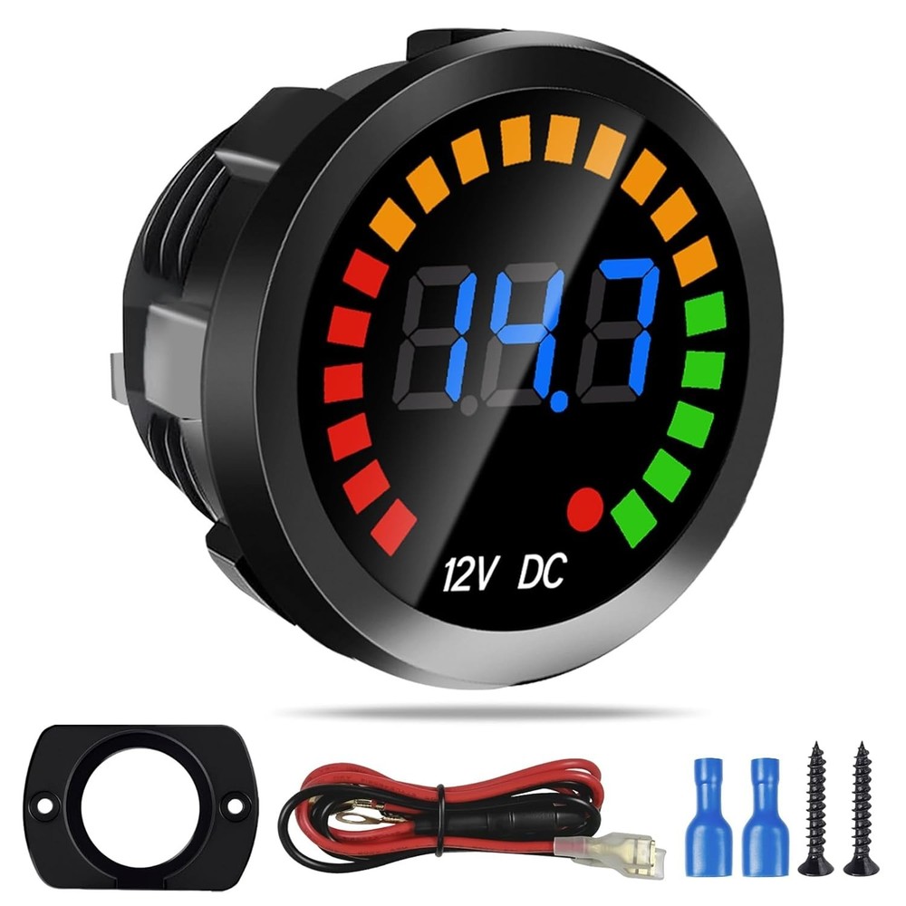 12V Battery Voltage Gauge for Low Voltage & Electrical Issues