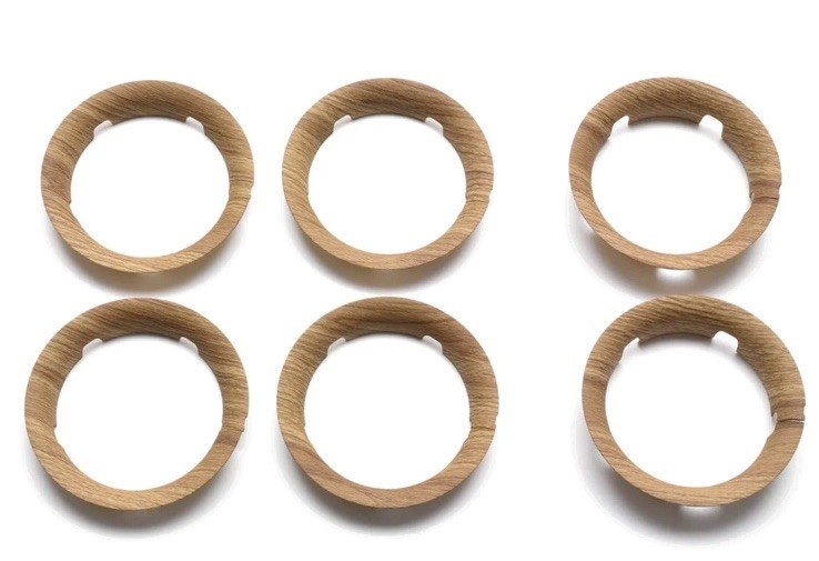 Bugaboo Bee 5 Wheel Caps - Wood