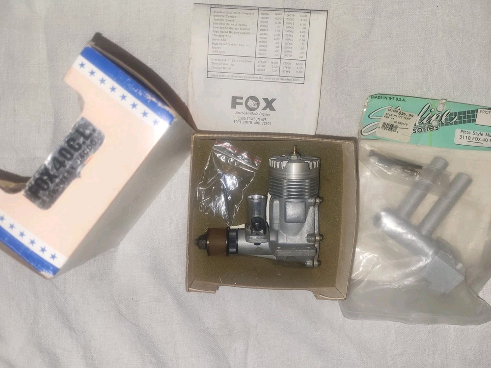 FOX 40 C.L. Engine (Control Line) - Vintage Engine - NIB + Free Discharge!