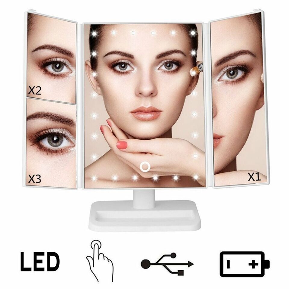 Superstar Makeup Mirror 22 LED Lights-3X/2X Magnifying Led Touch Control + Tray