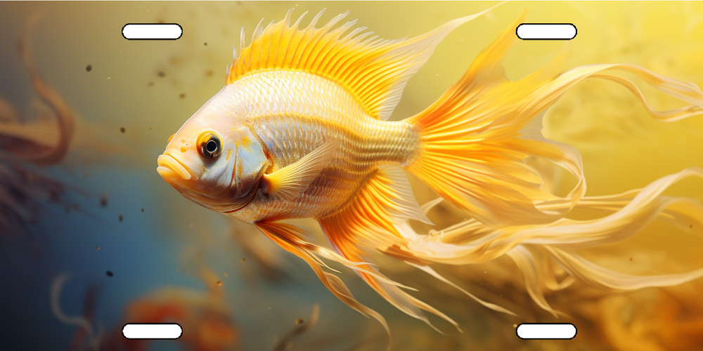 Tropical Fish License Plate Personalized License Plate Add Text