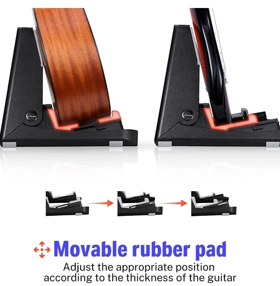 Donner DS-2 Foldable Guitar Stand ABS Plastic w/ Silicone Pads