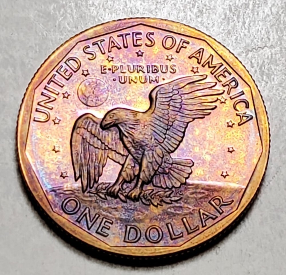 TONED 1979 S SUSAN B ANTHONY SBA DOLLAR PROOF UNC #C3086