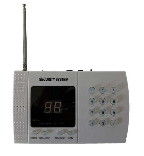 Complete Landline Security Alarm System - Control pad, sensors, siren, remotes