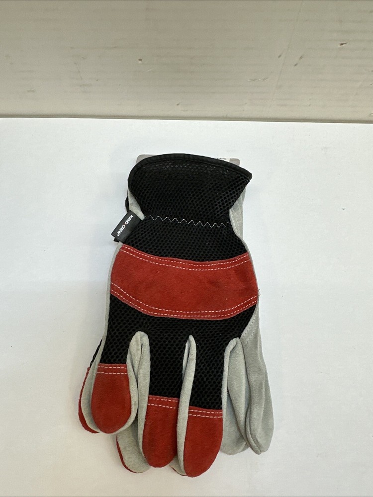 HandCrew Cowhide Leather & Mesh Construction Work Gloves Medium / Large/NEW
