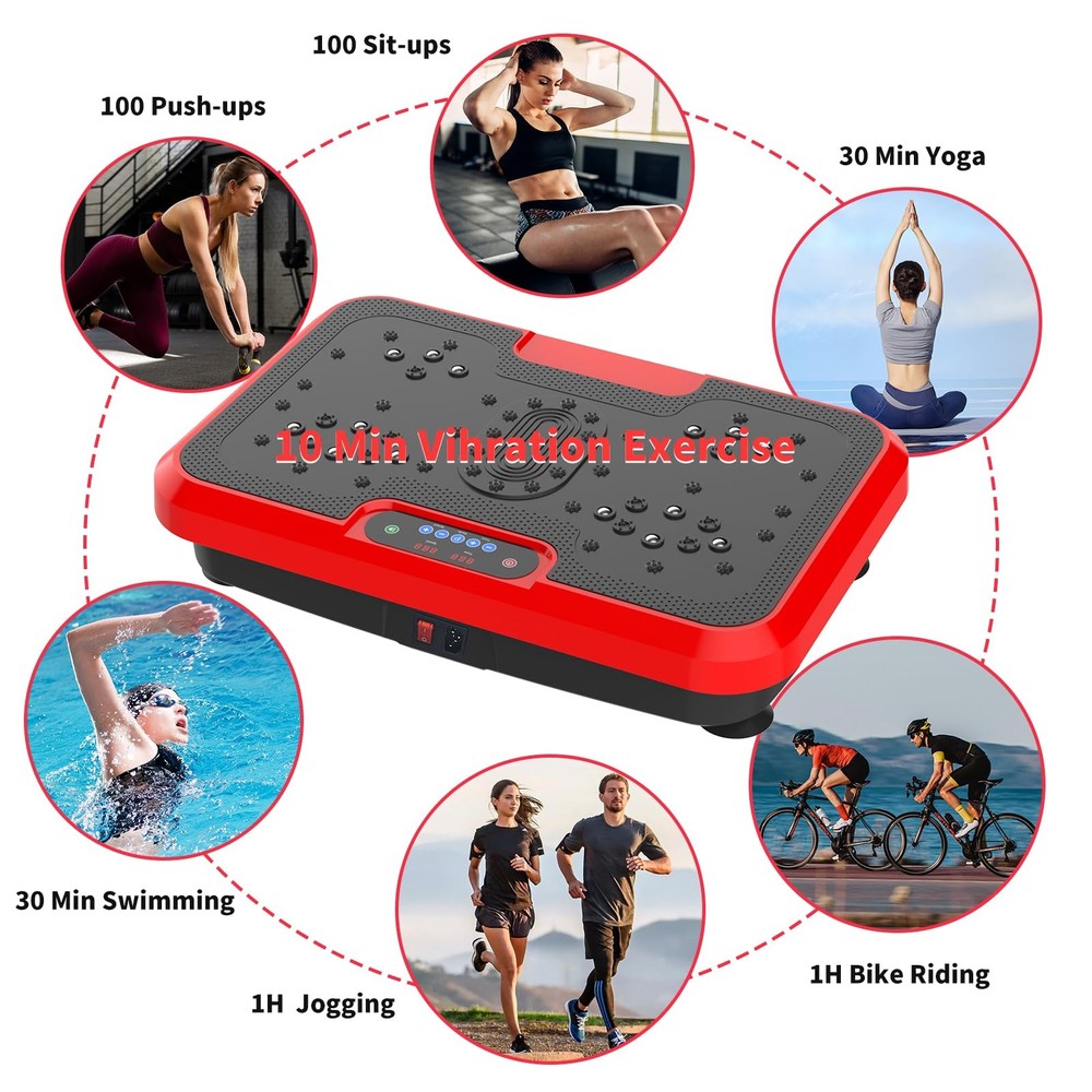 Vibration Plate Exercise Machine – Full Body Vibration Platform for Weight Lo...