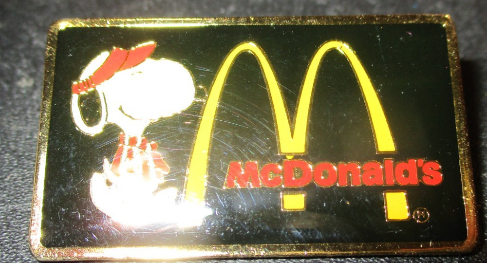 McDonalds Snoopy Enamel Lapel Pin NICE