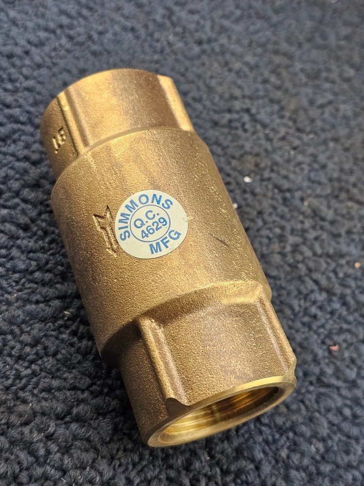 Simmons 1.165” Silicon Bronze Female Threaded Check Valve