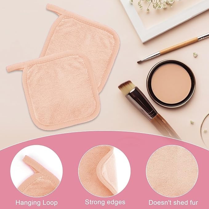 Makeup Remover Cloth 12 Pack, Ultra Soft and Reusable Microfiber Makeup Remover