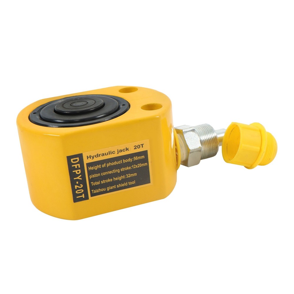 20Ton Hydraulic Ram Jack Multi-Section 1" Stroke Lifting Low Height Cylinder