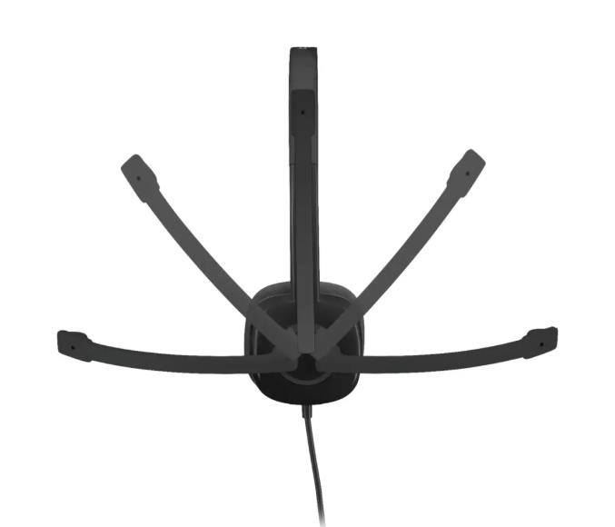 Logitech H151 Wired On the Ear Stereo Headset - Black