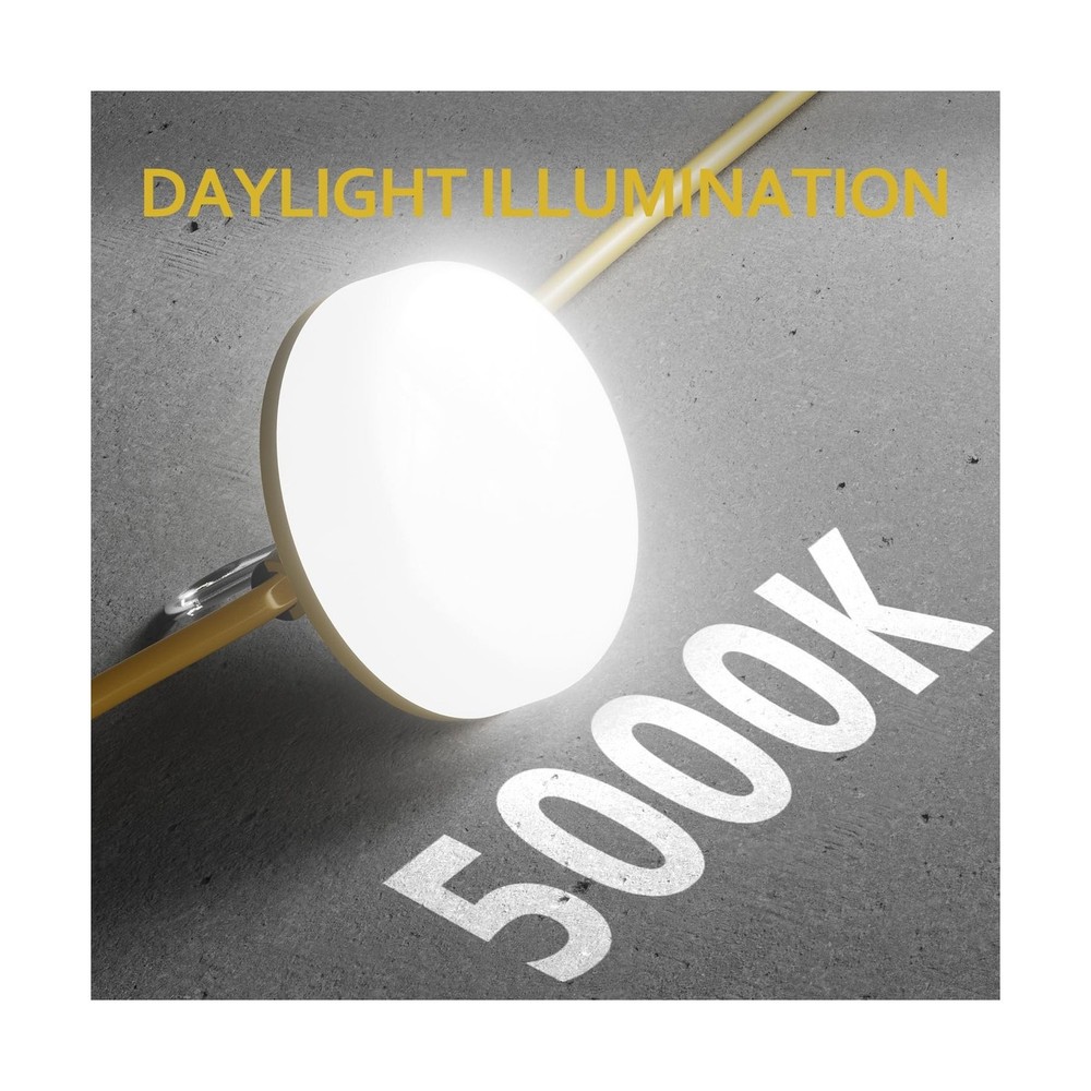 LED Construction String Lights 100FT, 10000 LM, 5000K Daylight LED String Wor...