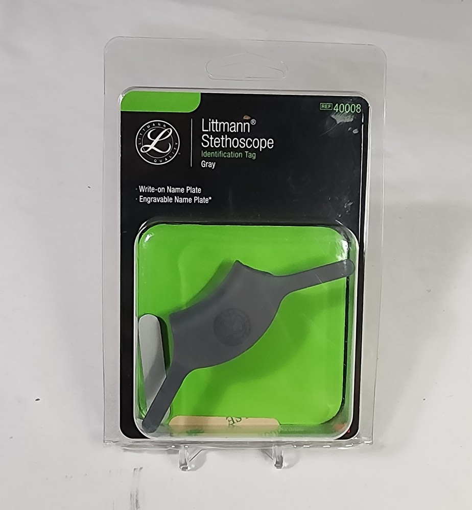 LITTMAN Stethoscope Identification Tag - WRITE-ON Or ENGRAVABLE Grey #40008 3M