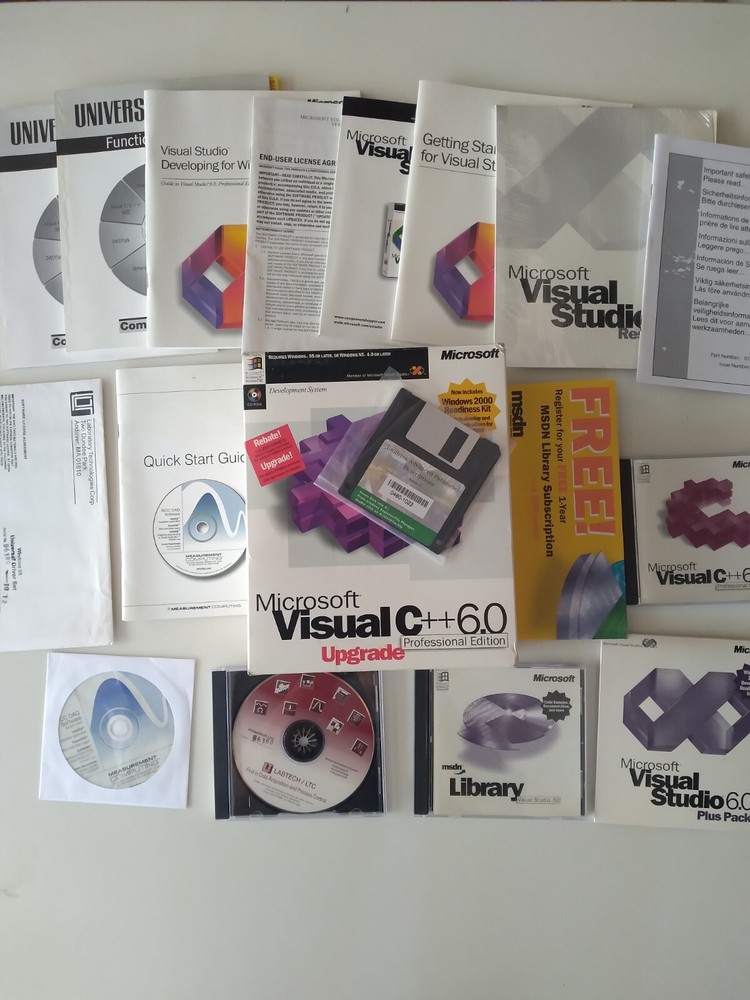 Microsoft Visual C++ 6.0 Professional Edition Upgrade Vintage