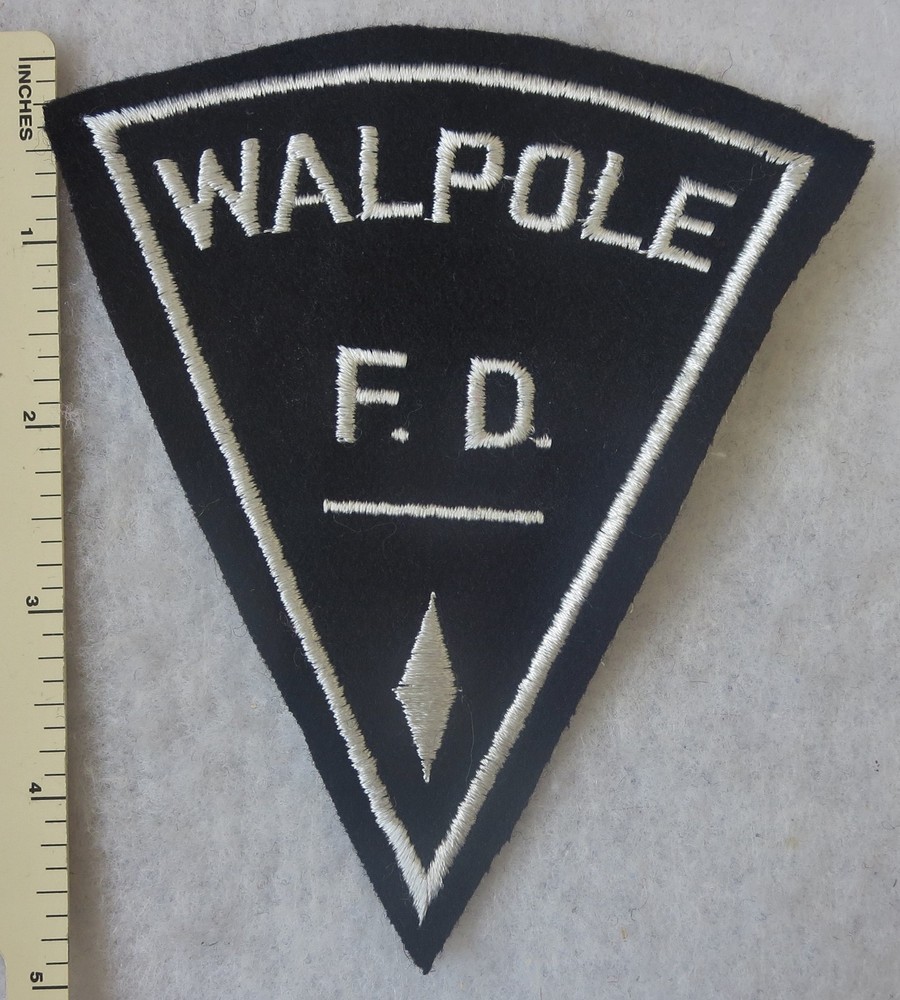 WALPOLE MASSACHUSETTS FIRE DEPARTMENT PATCH OLDER Vintage ORIGINAL