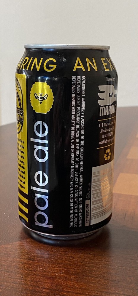 Marble Brewery New Mexico State Fair pale ale Empty Beer Can Bottom Opened 