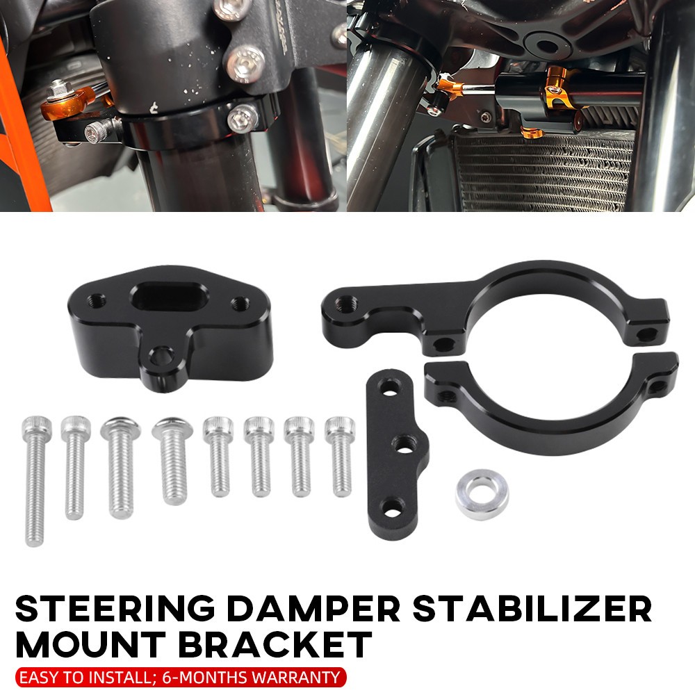 CNC Steering Damper Mounting Bracket Stabilizer Linear For 690 DUKE /R 2014-2018