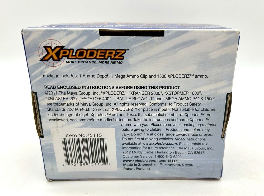New Xploderz Mega Ammo Pack 1500 Refill Clip Depot H2Grow Technology Sealed