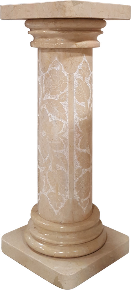 Solid Marble Pedestal Column 36" Tall. Pickup Only.