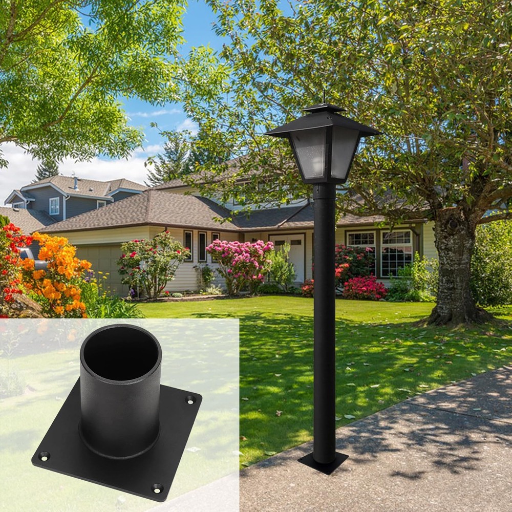 Heavy Duty Pier Mount Adapter for 3 Surface Mount Post, Mounting Hardware