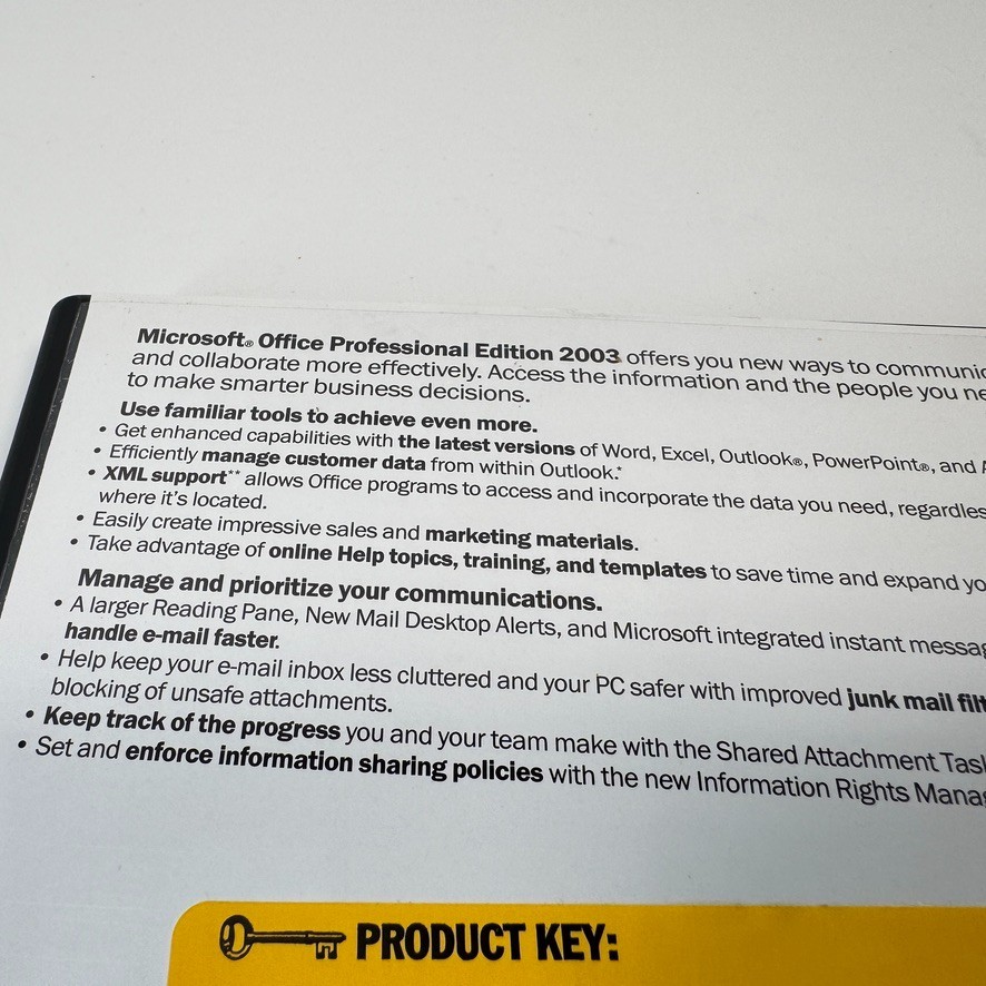 Microsoft Office Professional Edition 2003 w/ Original License Key