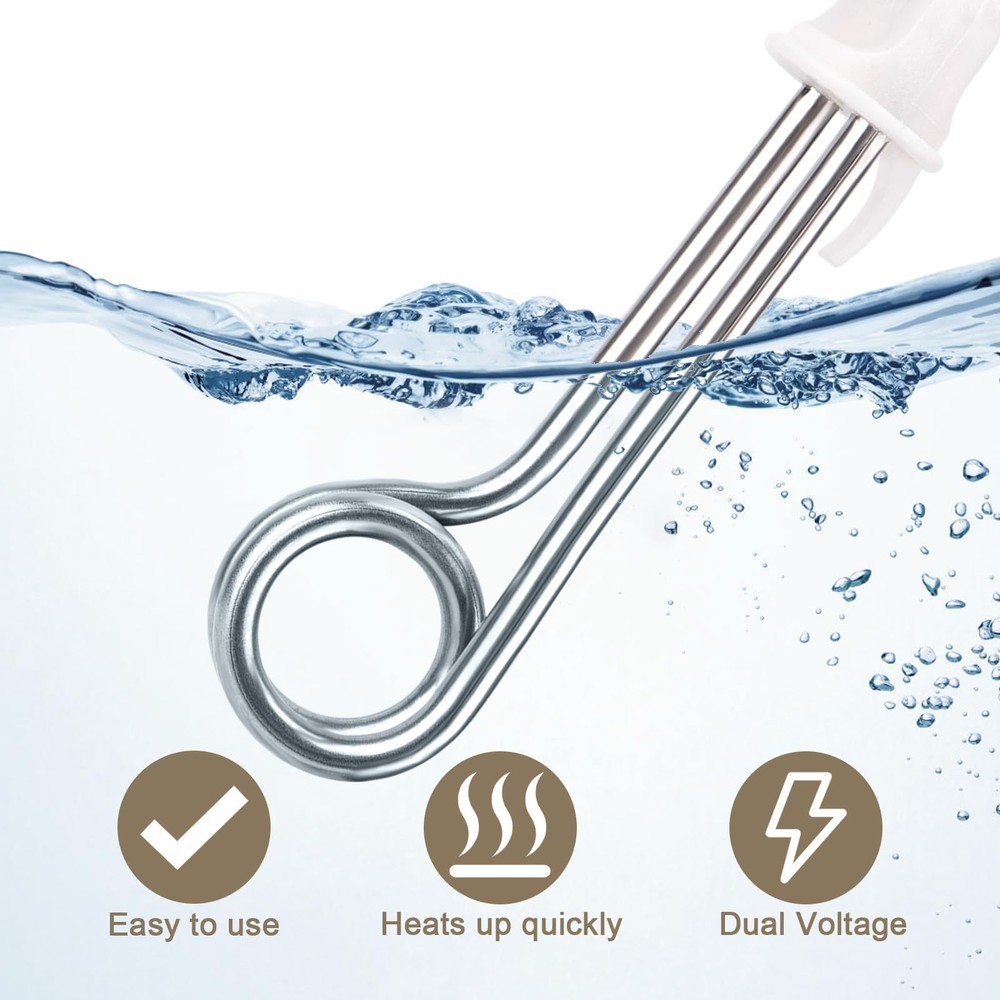 300W Immersion Water Heater 120V/240V Travel Cup Immersion Heater for Coffee