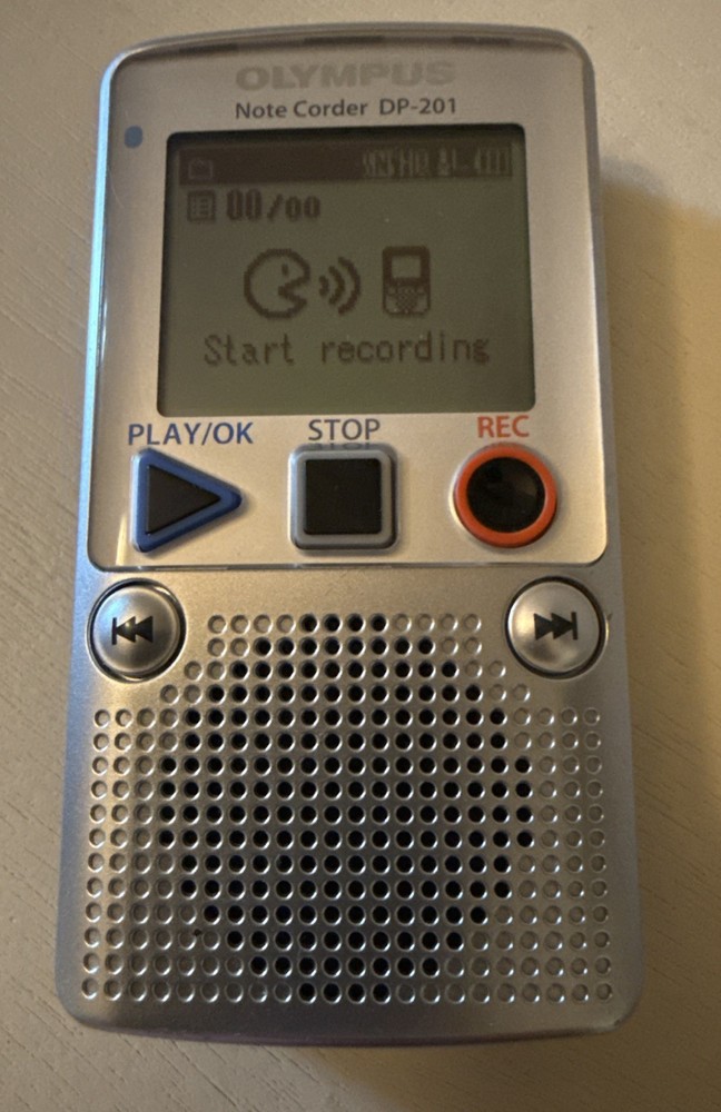Olympus Note Corder DP-201 Digital Handheld Voice & Record Playback - Working
