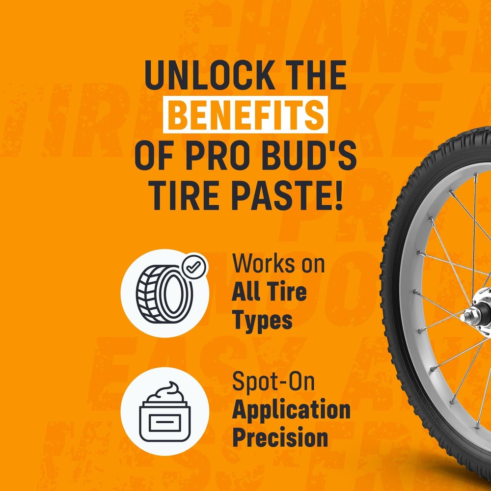 Pro Buds Tire Changing Paste - Peerless Lubrication Tire Mounting Paste for Q...