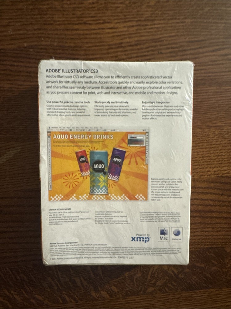 Adobe Illustrator CS3 MAC OS *NEW* FOR OLDER OS 2007