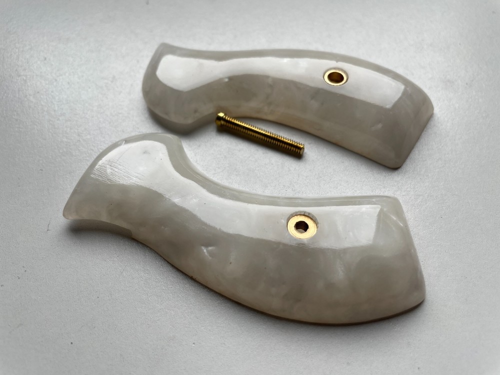 White pearl epoxy Grip for Taurus Small Fame M85 605 850 856 905 941.38 Special