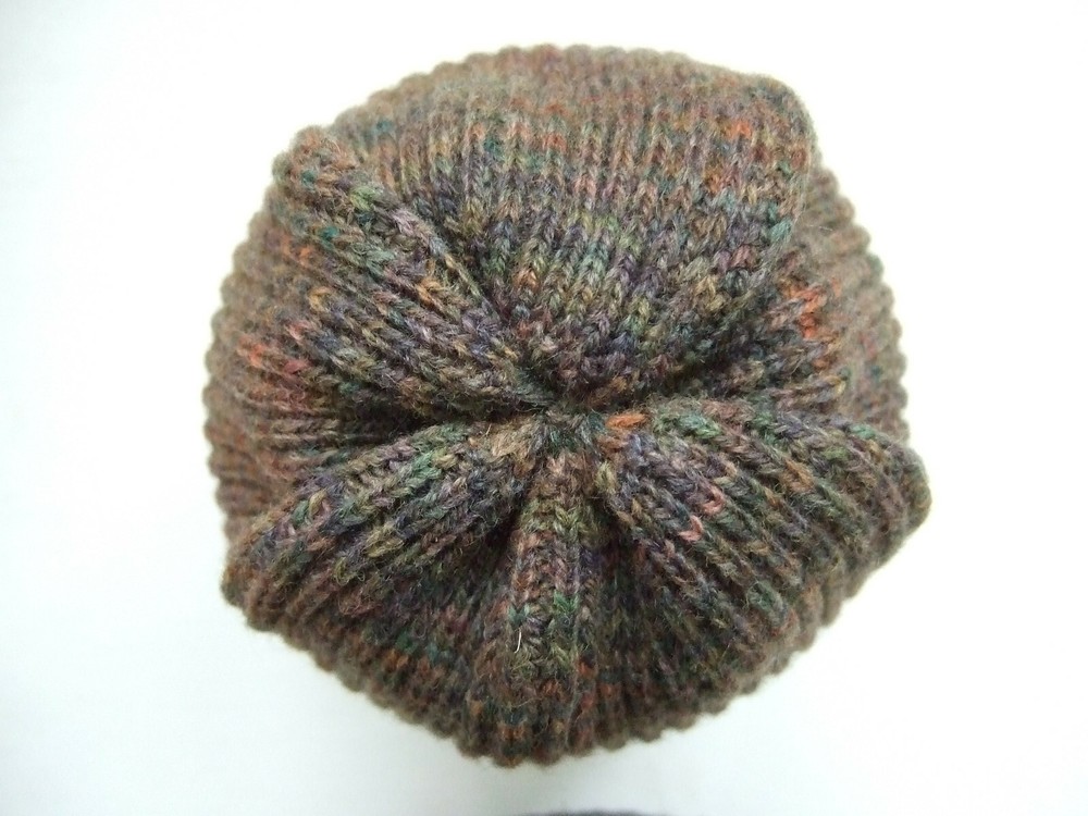 Hand Knitted HAT, 100% Wool Yarn (HAND DYED by me)