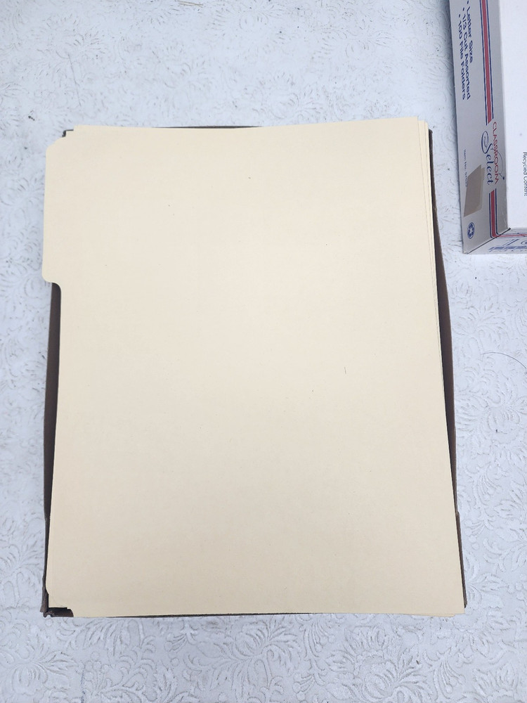 Classroom Select Manila File Folders, 100 Letter Size, 1/3 Cut Assorted