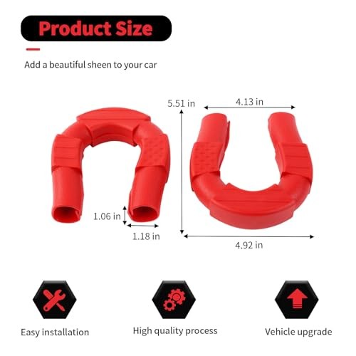 Tow Hook Covers Bumper Tow Hook Covers Protector Cover Exterior Red