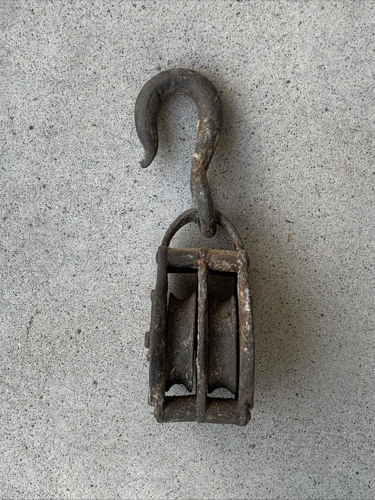 Vintage Single & Double Block Pulley Lot