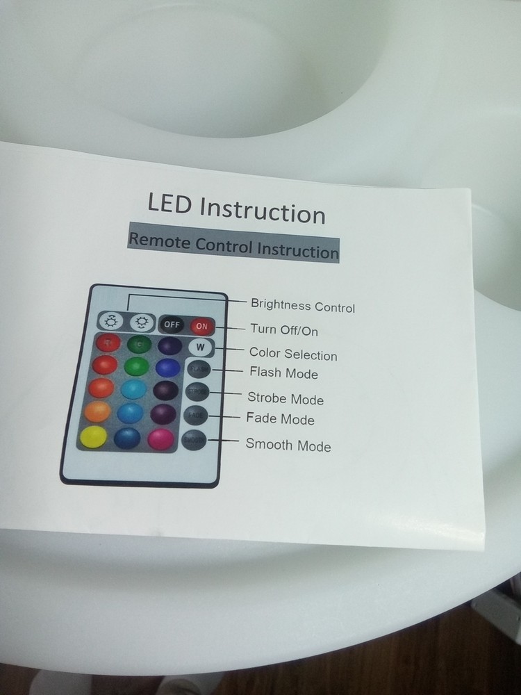 Remote Control Color Changing Pool Cooler Holds 6 Pack- Fully Tested- Beautiful