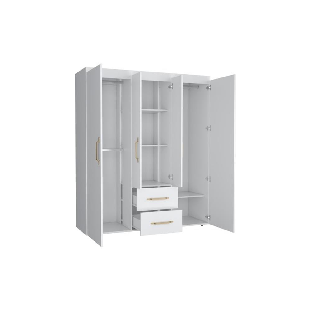 Pemberly Row Modern / Contemporary Armoire Engineered Wood White