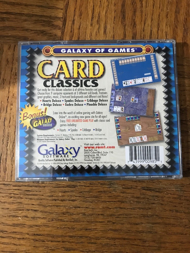 Galaxy Of Games Card Classics PC Game