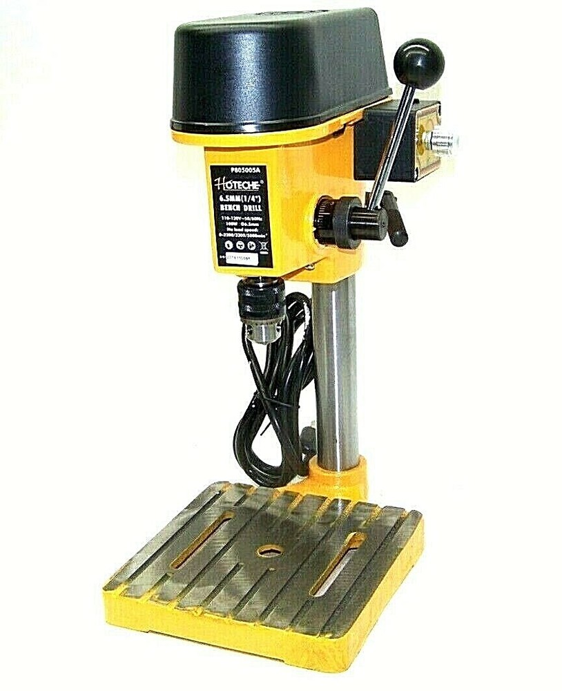 Mini Drill Press Top Bench Drill Press Variable Speed 1/4" Chuck 0-2000 RPM 100W
