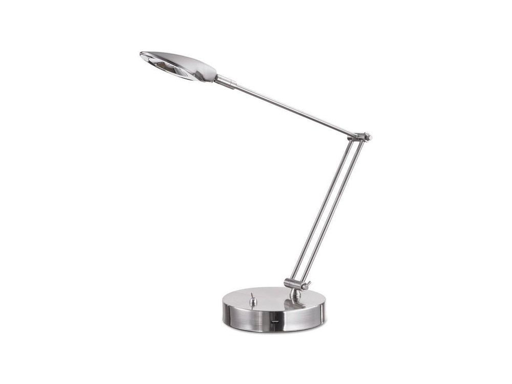 Adjustable LED Task Lamp w/USB Port, 26" High, Brushed Nickel
