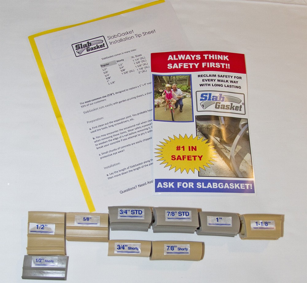 SlabGasket Expansion Joint Replacement - Sample Pack for Test Fitting